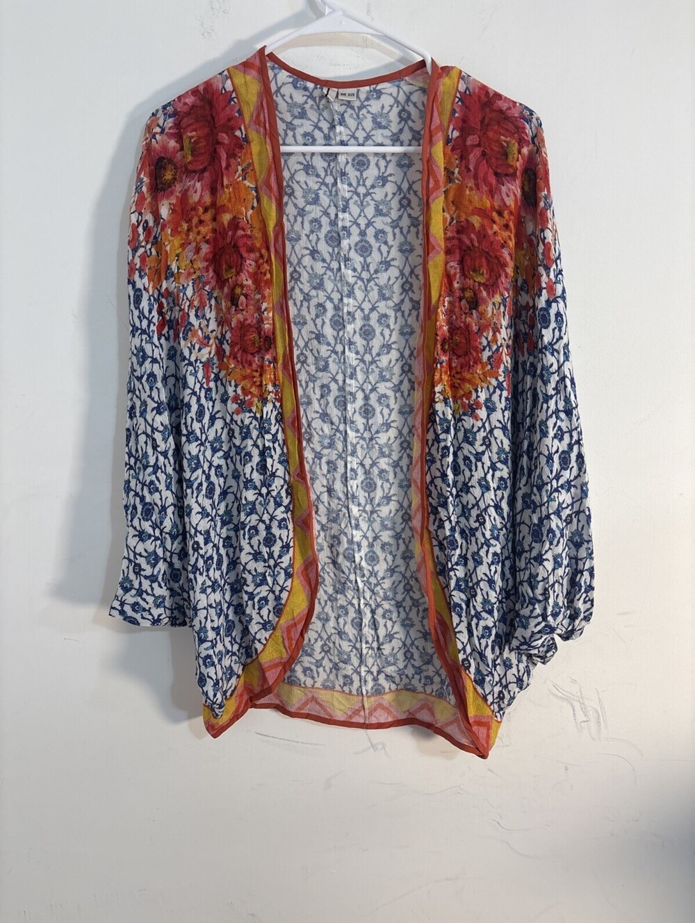Blank London Anthropologie Cocoon Kimono Black Red One Size Whimsigoth